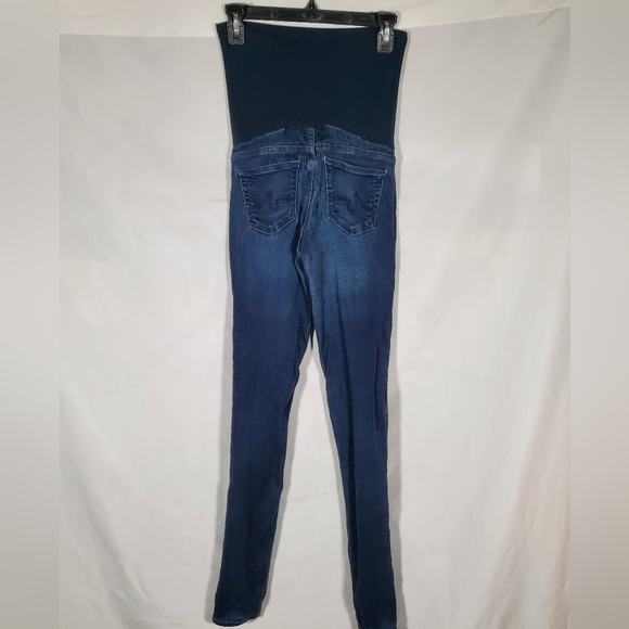 ADRIANO GOLDSCHMIED COLLECTION BLUE DENIM MATERNITY SKINNY JEANS STRETCH - Picture 3 of 6